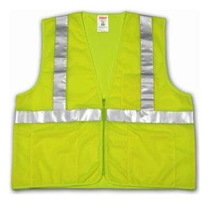 Polyester Lime & Yellow Mesh Class II Safety Vest